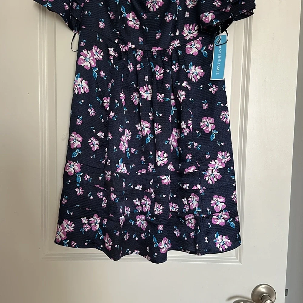 Draper James Crushed Satin Floral Dress - XS